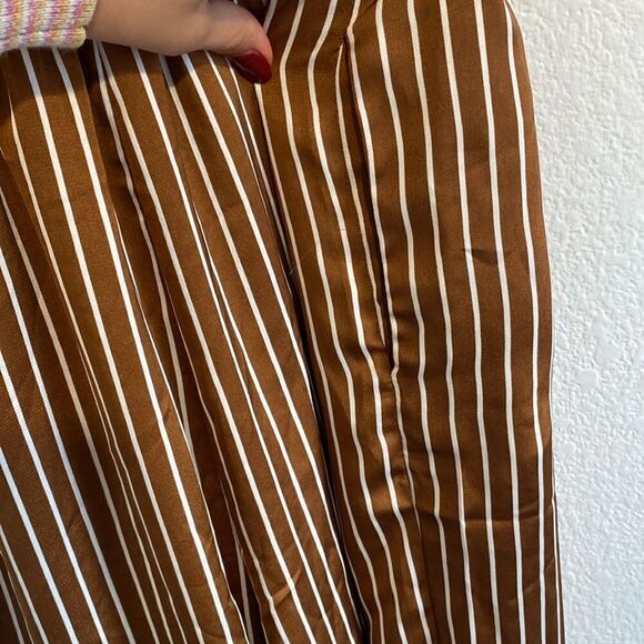 Anthropologie Greylin Brown Striped Jumpsuit Size Large - Picture 10 of 10